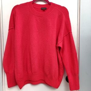 Vince Camuto Neon Hot Pink Crewneck Sweater Soft Knit Large